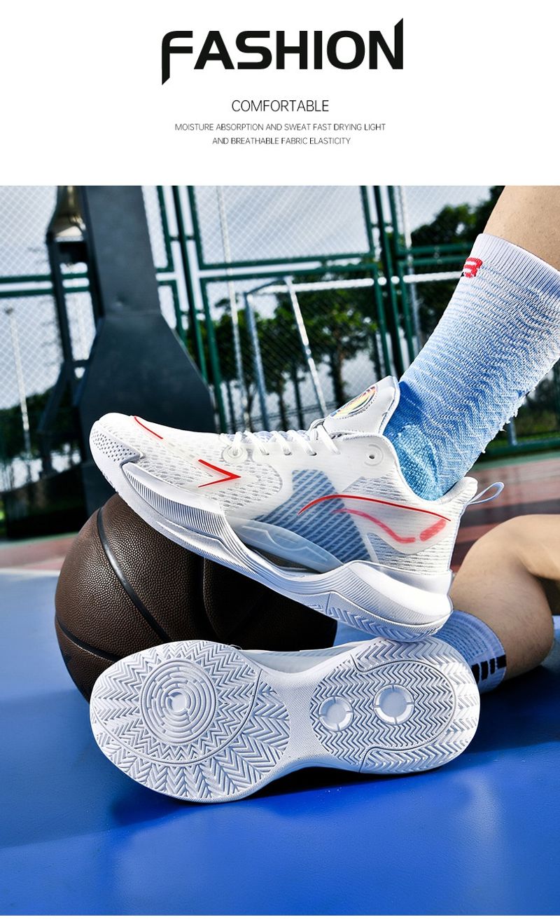 Ultraleichte Basketballschuhe Herren, professionelle Wachen, solide Turnschuhe, atmungsaktive Single-Mesh-Sneaker für_voghion.com