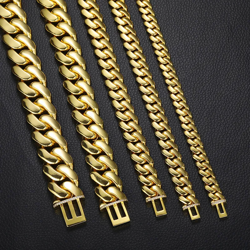 12mm-20mm Hip Hop Schwere große Miami Cuban K Kette Herren Halskette Echt vergoldet TopBg 5A Zirkon Verschluss Herrenschmuck_voghion.com