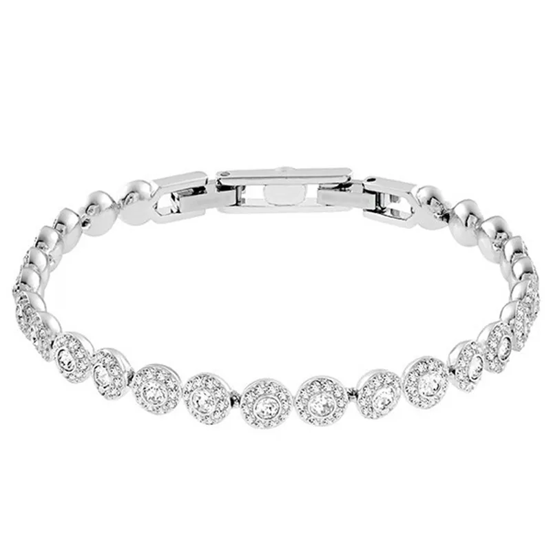 Conjunto de pendientes y pulsera con cadena dorada cristal austriaco_voghion.com
