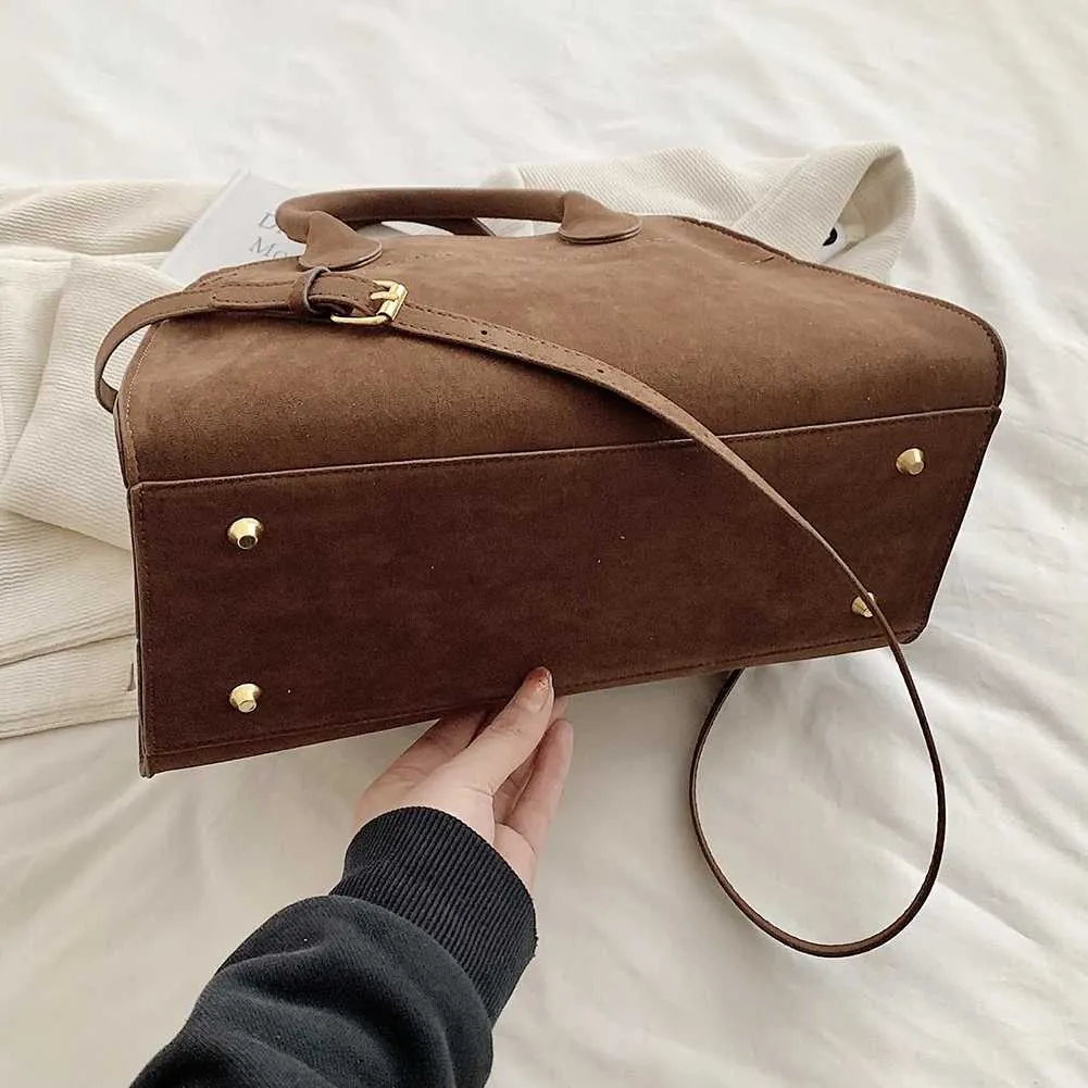 Damen Wildleder Schulter Stilvolle Crossbody Trendy Tragetasche Mode Designer Taschen Top-griff Satchel Ba241216_voghion.com