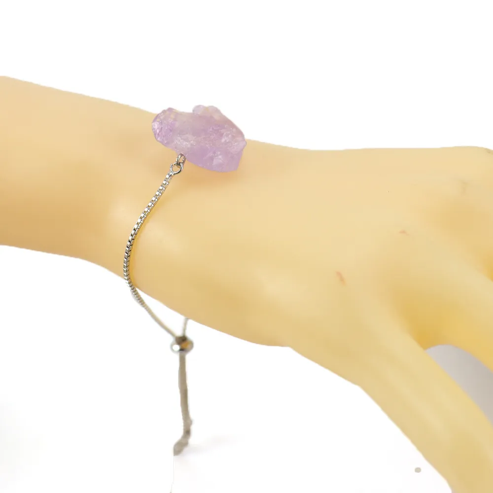 Charm Armbanden Verstelbare Push-pull Armband Vrouwen Gezondheid Anti-vermoeidheid Reiki Natuurlijke Ongepolijste Minerale Ruwe Steen_voghion.com