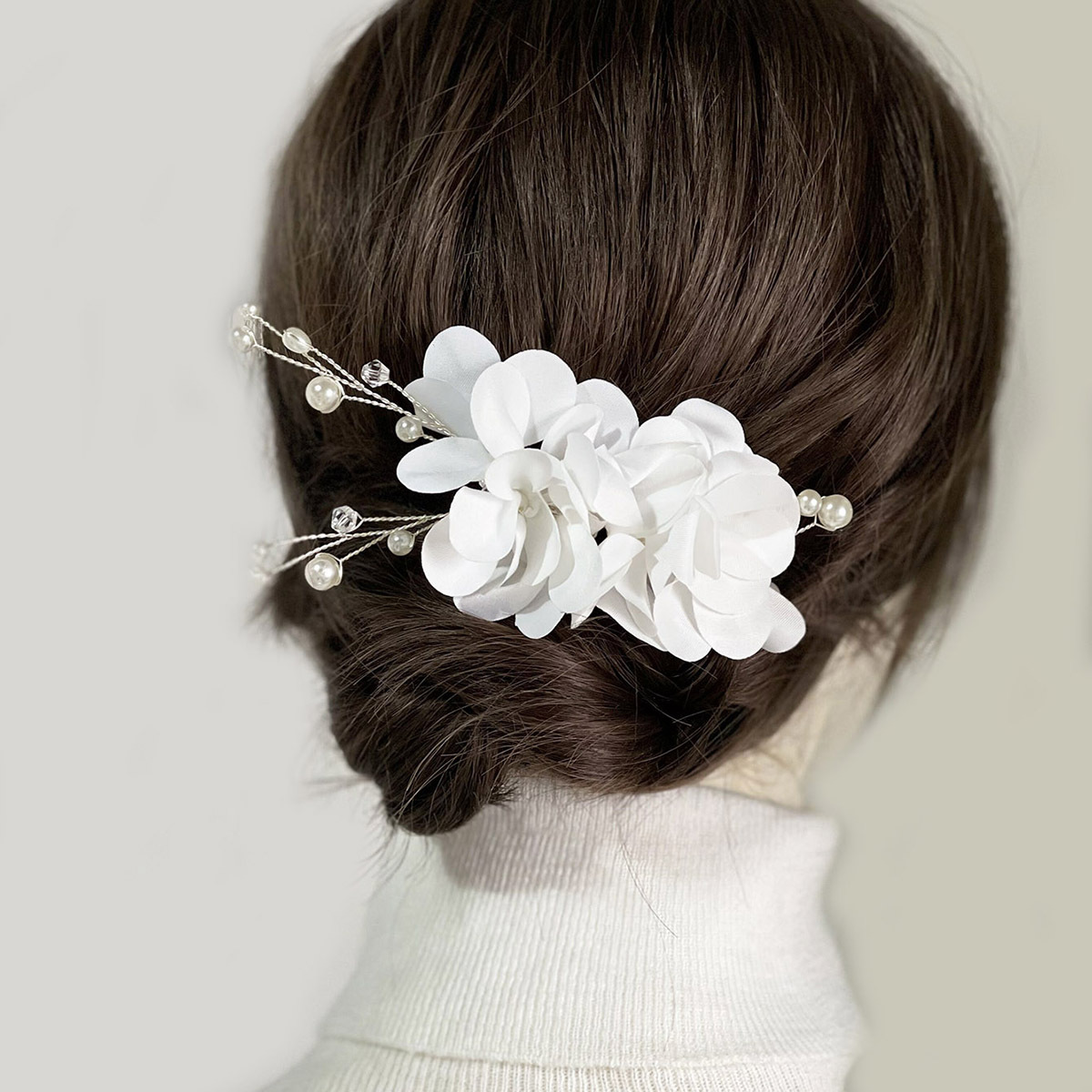 Pettine per capelli con perle in tessuto fiore rosso da sposa coreano accessori da sposa transfrontalieri copricapo accessori per capelli lotto pettine_voghion.com