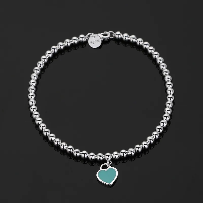 4 mm kralen liefdeshart charme voor dames meisjes mooie schattige S sier kralen bling diamanten designer armbanden armbanden sieraden_voghion.com
