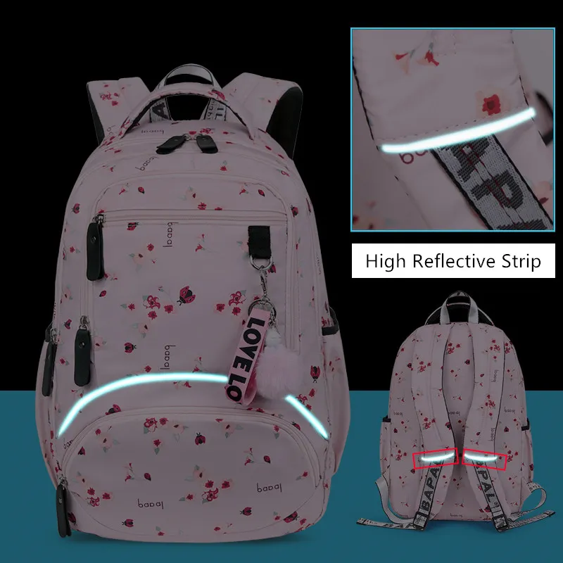 Kids Waterproof For Girls School Bags Children Backpacks Schoolbag Cute Ballon Printing Laptop Backpack_voghion.com