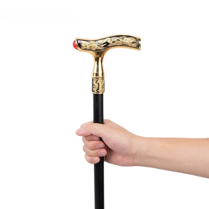Macara mers pe jos cu piatră prețioasă roșie autoapărare baston la modă placă cosplay baston Crosier 93cm_voghion.com