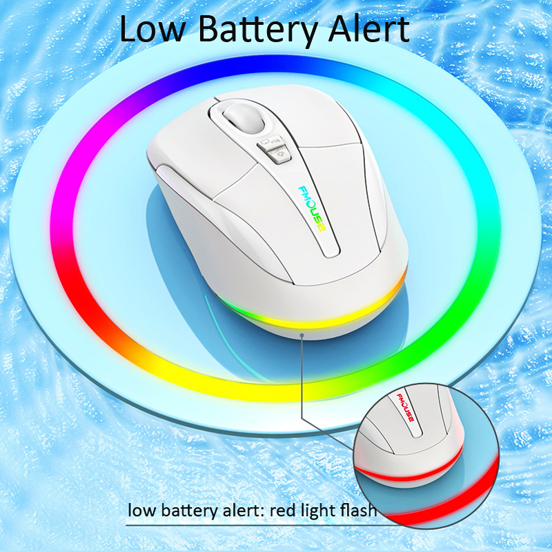 Multi-Function Bluetooth 2.4G Wireless Mouse One-Click To Desktop Type-C Rechargeable Mute Silent RGB Backlight Mice 2400DPI_voghion.com