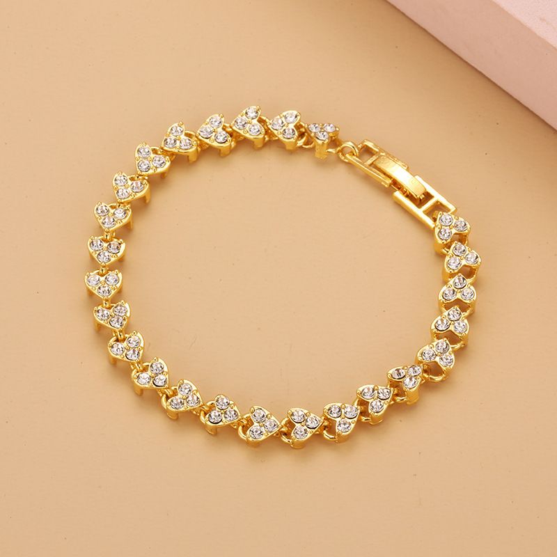 Light And Minimalist Roman Women's Zircon Crystal New Style Bracelet Set With Dia Fashion Jewelry_voghion.com