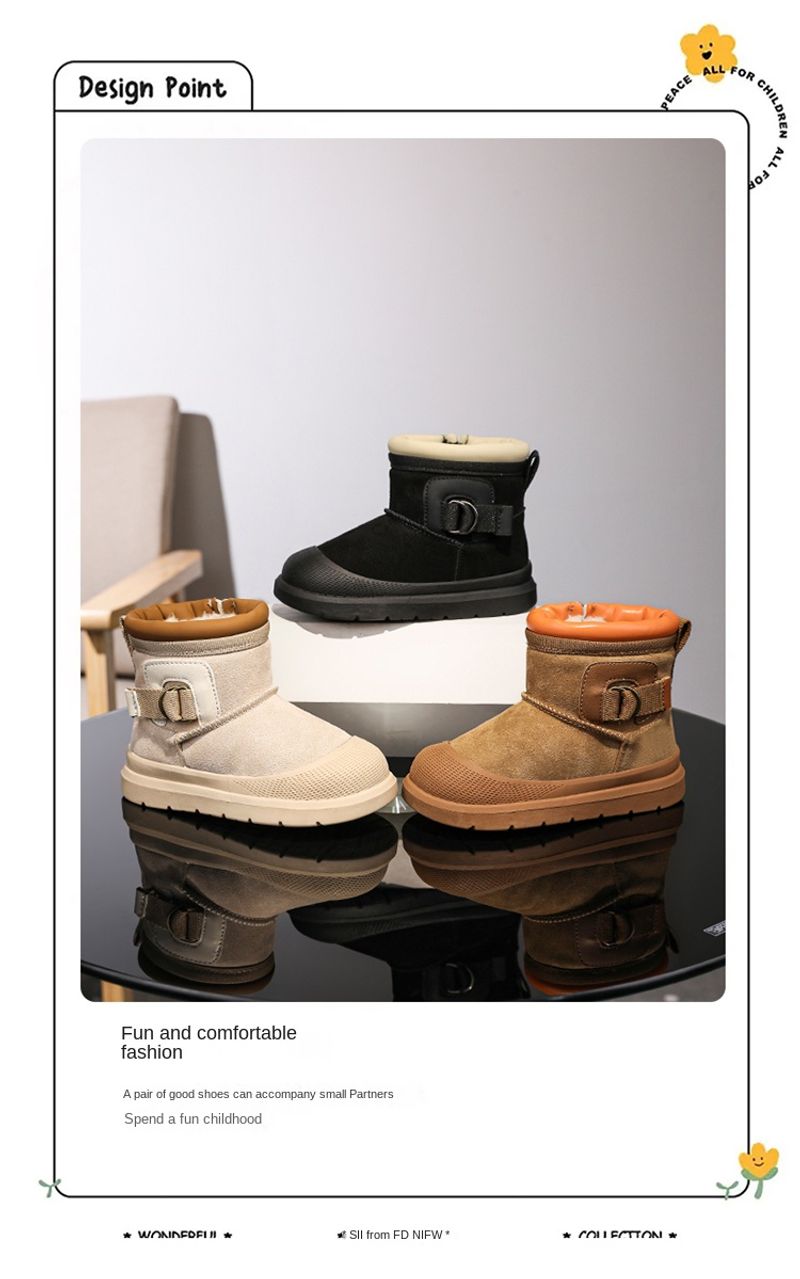 Veet Schneestiefel, Baumwolle, Wärme, Ein-Fuß-Schuhe für Herren und Damen für Kinder_voghion.com