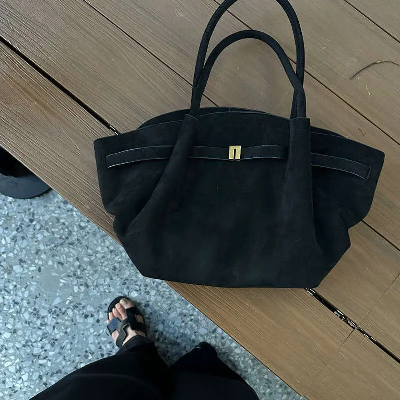 Nuova borsa a mano in pelle scamosciata opaca, borsa a tracolla da donna, grande capacità_voghion.com