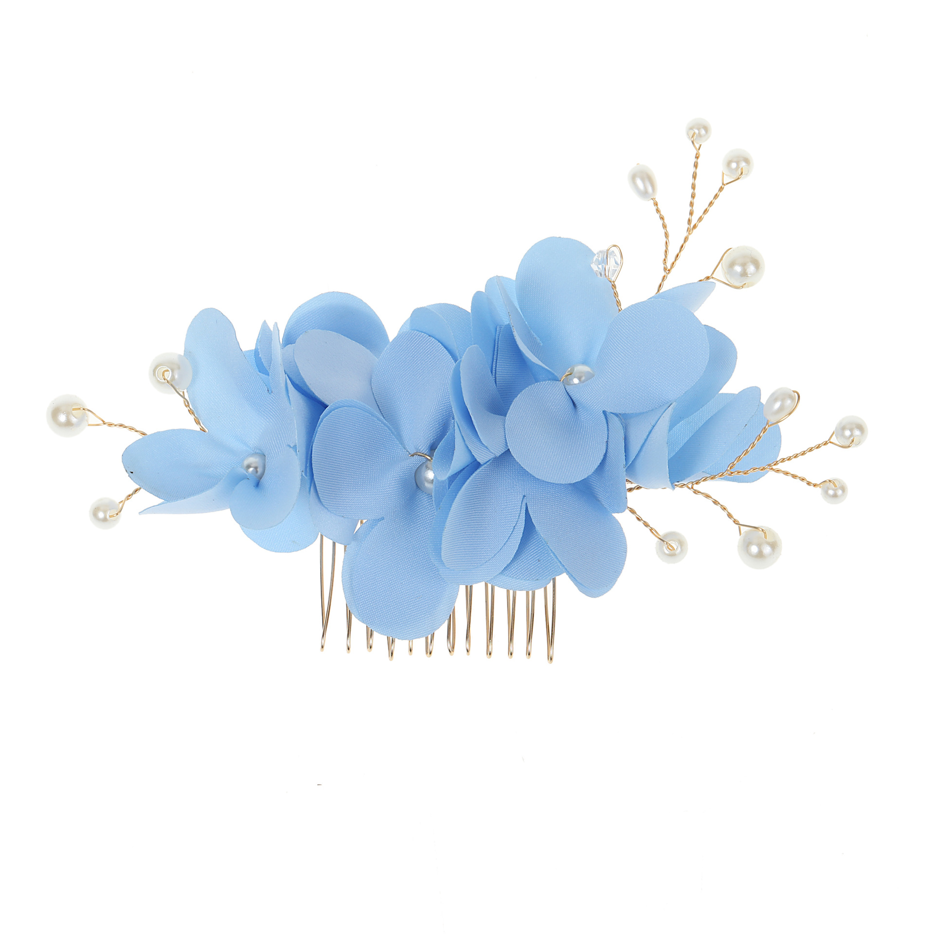 Pettine per capelli con perle in tessuto fiore rosso da sposa coreano accessori da sposa transfrontalieri copricapo accessori per capelli lotto pettine_voghion.com