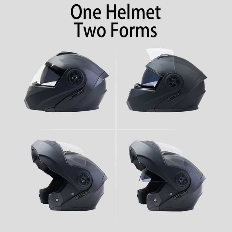 BLD Motocicletă completă cu lentile duble dezvăluită Cască de vară universală Four Seasons_voghion.com
