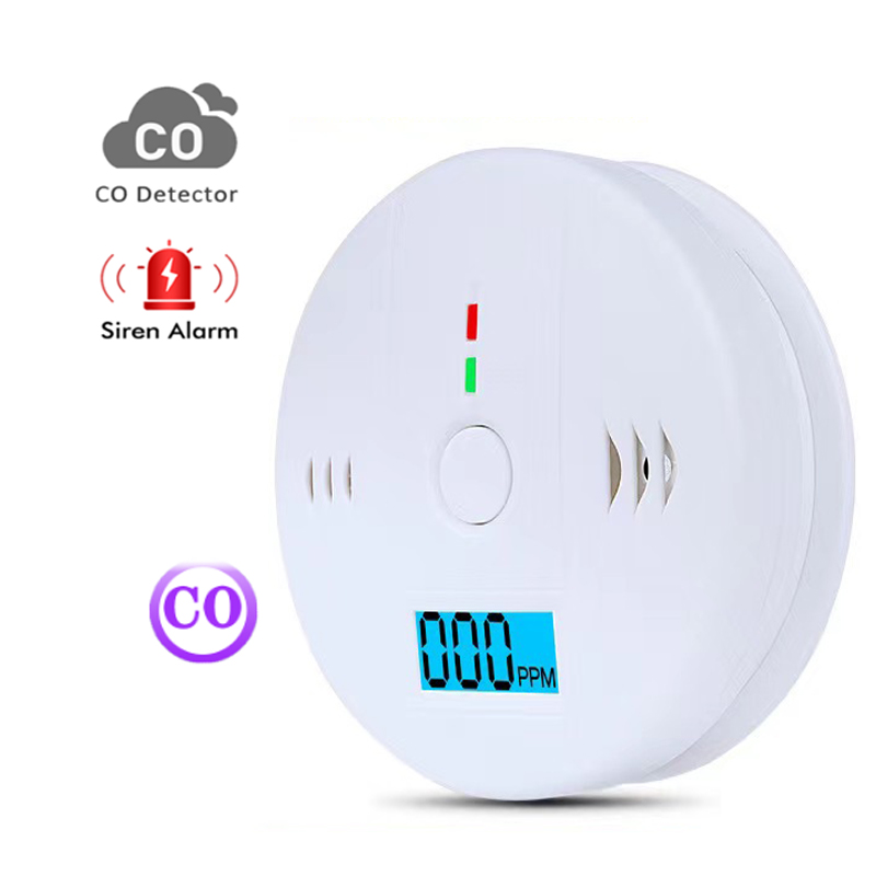 CO PPM Detektor Warnung Sirene Alarm Kohlenmonoxid-Detektor 85dB Sound mit LCD Anzeige Sicher Sensor Home Sicherheit Schutz_voghion.com