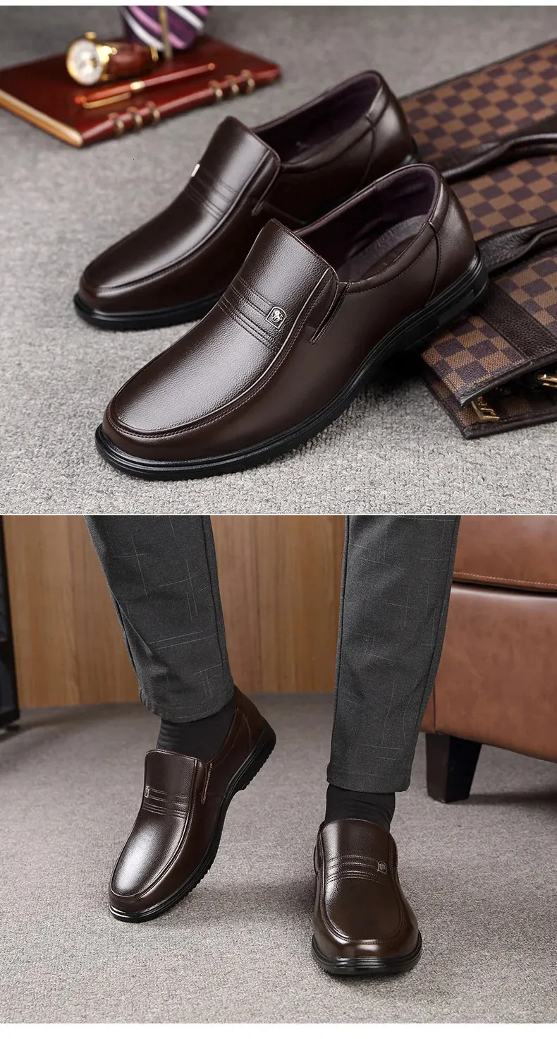 Mocassins authentiques faits à la main, chaussures décontractées, classiques, en cuir souple, respirantes, plates, pour hommes, 240801_voghion.com