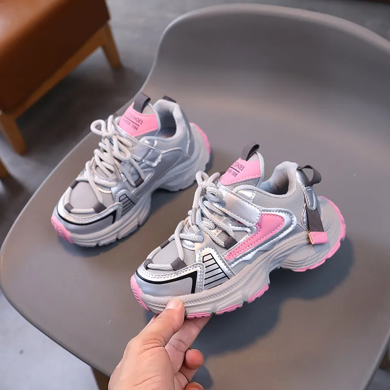 Kinderen Hoge Platform Sneakers Mode Roze Groen Meisjes Peuter Kinderen voor Jongens Dikke Zool Sport Tennisschoenen Maten 21 -_voghion.com