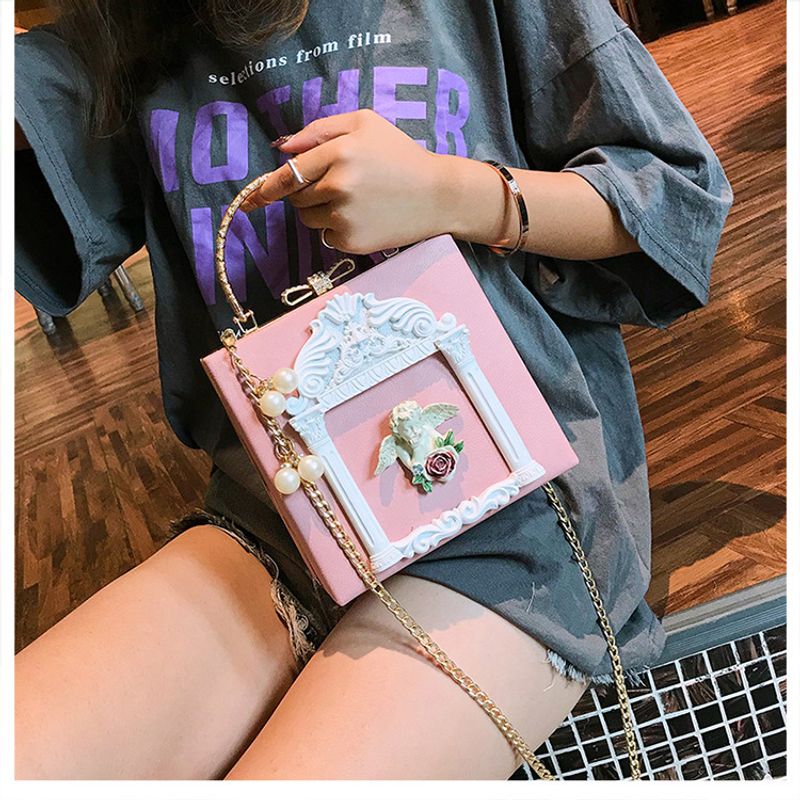 Small Baroque Angel Shoulder Bag For Women With Chain Strap_voghion.com