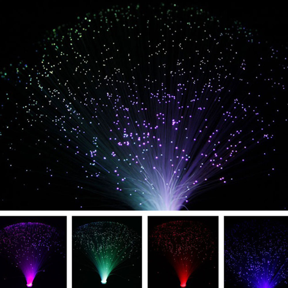 Lampada a fibra ottica a LED multicolore, centrotavola per matrimonio, illuminazione a LED in fibra ottica, tre lampade decorative a LED da 5 mm_voghion.com