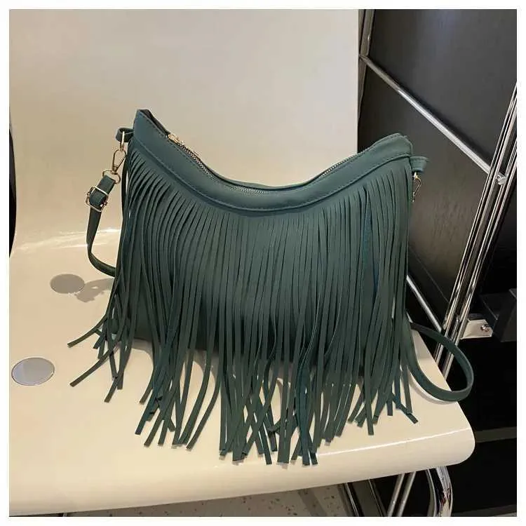 Sacs à bandoulière à pompons vintage pour femmes, grande capacité, sac à bandoulière décontracté à franges pour les voyages en plein air pour dames_voghion.com