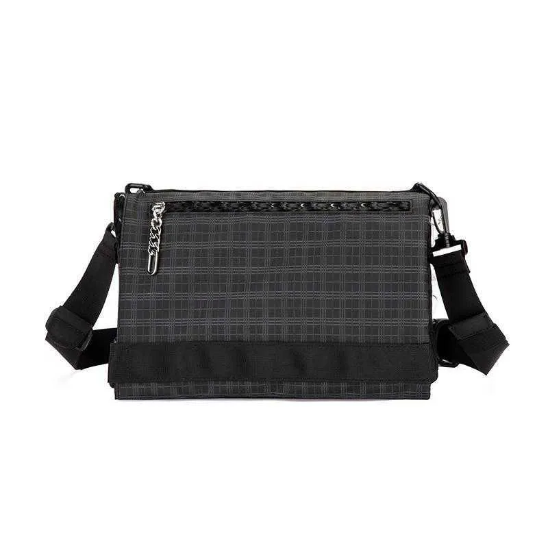 Kingsons Messenger Shoulder Crossbody Bag Waterproof Plaid Casual_voghion.com