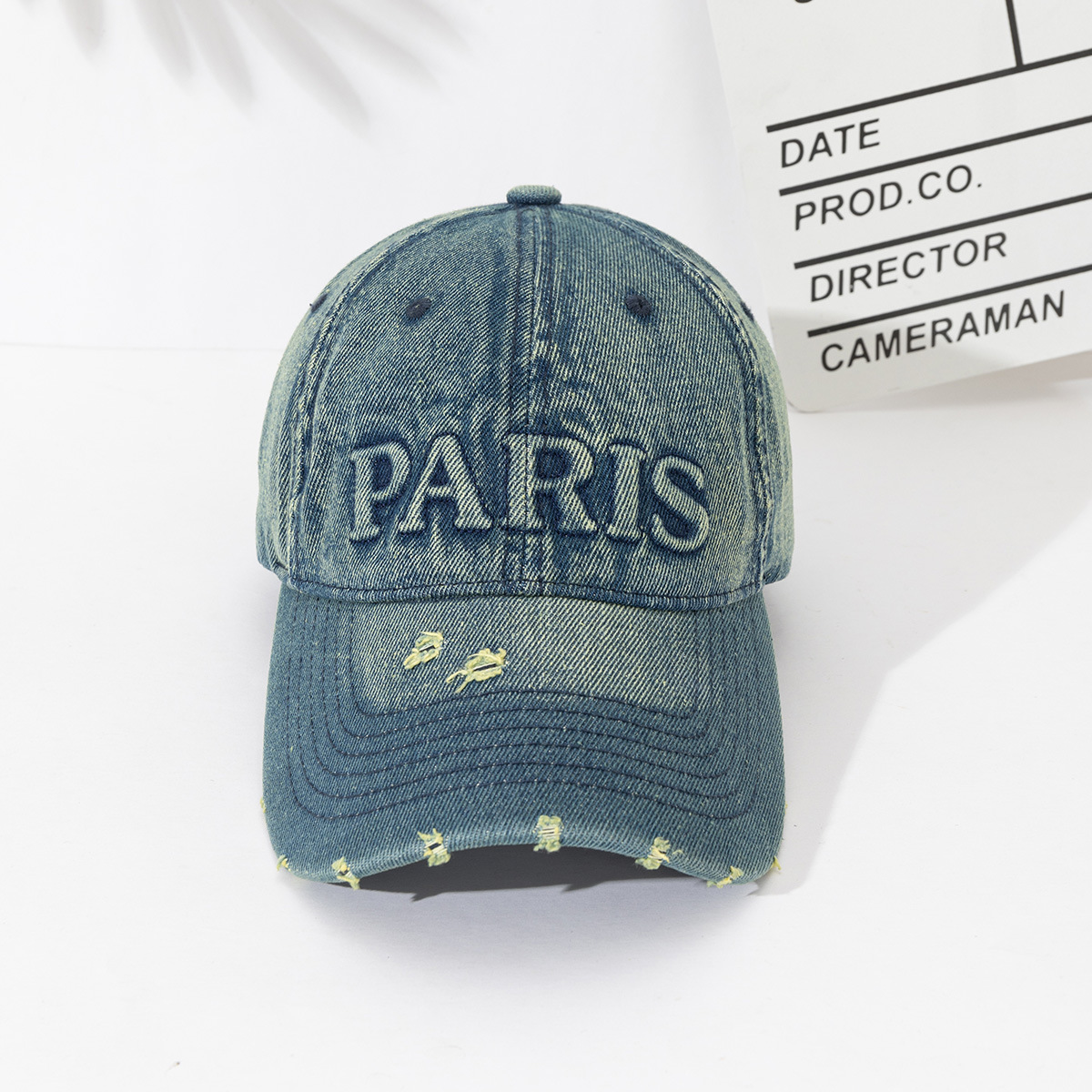 Street Fashion Brand Letter Baseball Cap With Wide Brim, Retro, Distressed, Versatile, Korean Version, Letter Washed, Curved Brim Cap