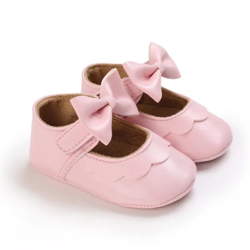 Scarpe per neonati con fiocco e suola morbida, per culla, per bambine, principesse, Littlesprouts_voghion.com
