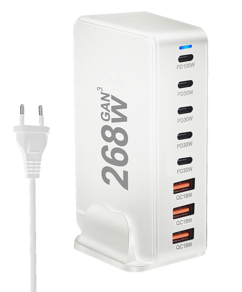 Încărcător de birou multifuncțional de mare putere, 240W GaN Multiport 268WPD, nou_voghion.com