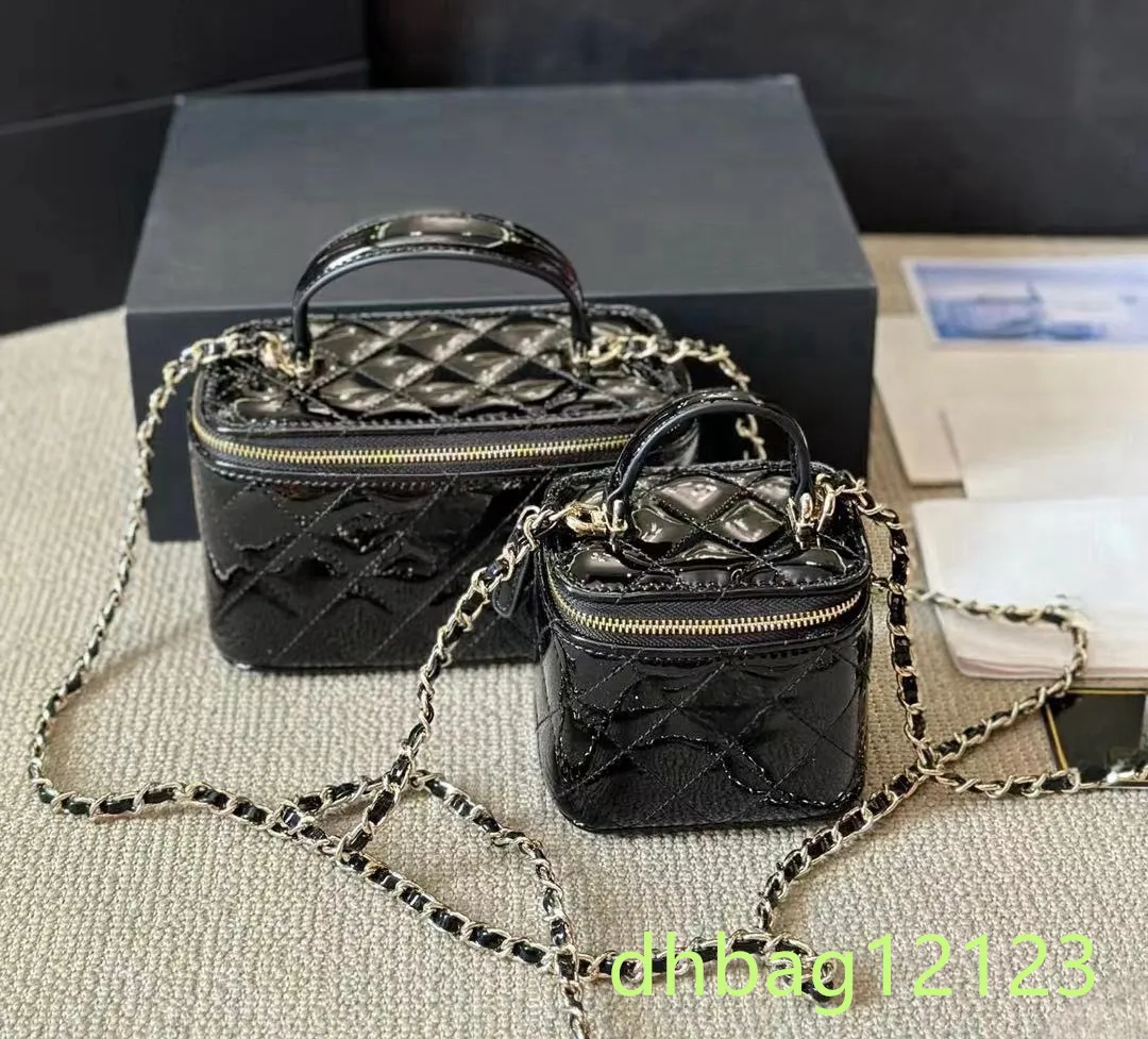Sac de créateur, longue boîte, trousse de maquillage avec miroir, étui à cosmétiques, poignée bouffante, 18 x 10 cm et 10 x 8 cm, sac à main vintage chic pour_voghion.com