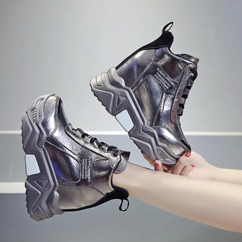 Scarpe Casual Scarpe da Ginnastica da Esterno con Piattaforma Grossa da Donna Inverno Caldo Tacco Alto da Donna Stivali con Aumento di Altezza Mujer_voghion.com