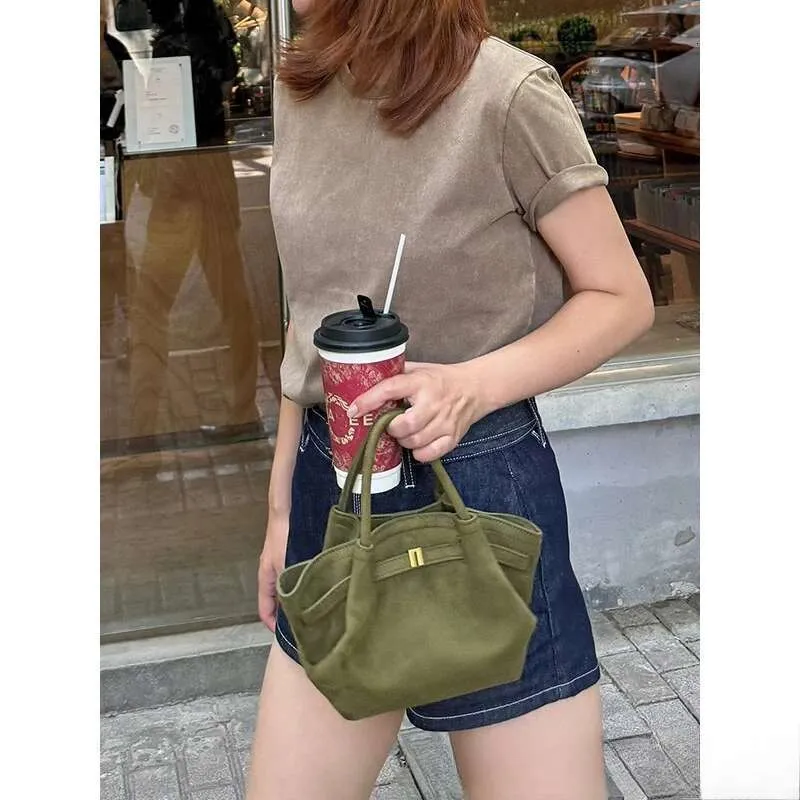 Nuova borsa a mano in pelle scamosciata opaca, borsa a tracolla da donna, grande capacità_voghion.com