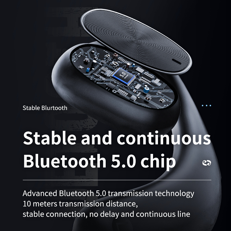 TWS Open-Ear Stereo Running Bluetooth Cuffie Air Conduction Qualità del suono Cuffie sportive wireless per esterni Auricolari con gancio per l'orecchio_voghion.com