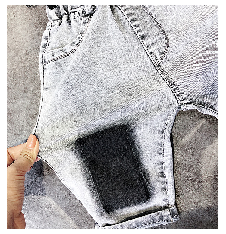 Mutter & Kinder kinder denim shorts kinder jeans Jungen lose shorts zwei-ton shorts_voghion.com