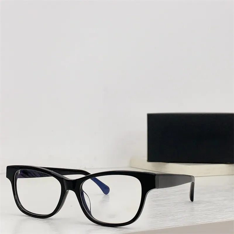 2024 Lässolglasögon svarta bågar för kvinnor designer optiska bågar Lentes de Sol Mujer CH3449B acetat Glasögon_voghion.com