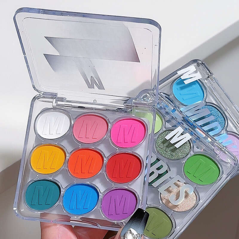 Palette Color Nine Fine Glitter Blu Verde Viola Ombretto per trucco teatrale_voghion.com