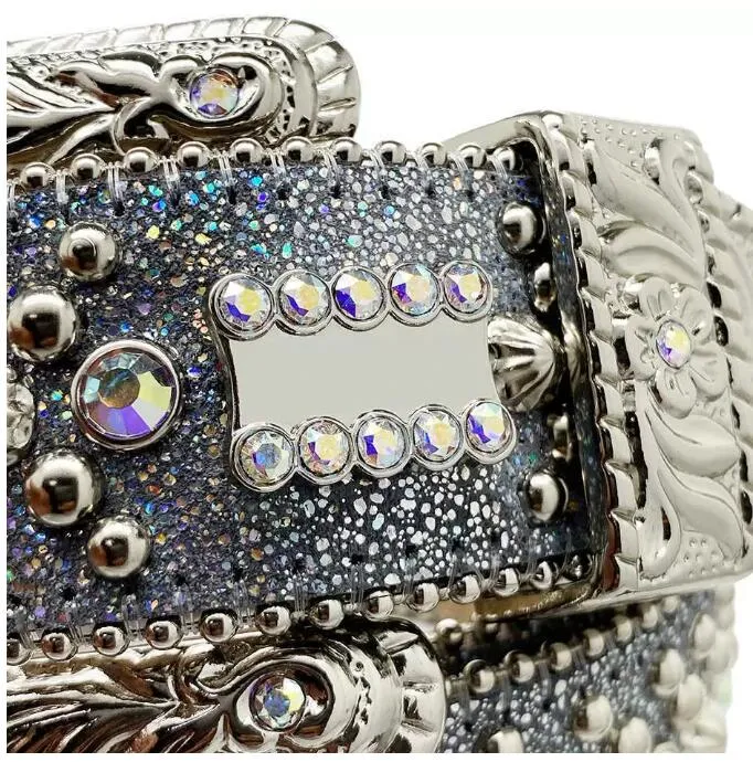 Ceinture de créateur 2022 Bb Simon Ceintures pour hommes et femmes Ceinture diamant brillante sur noir bleu blanc multicolore_voghion.com