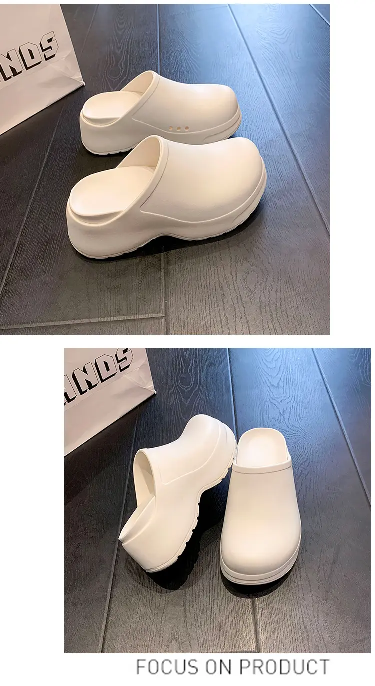 Women's Double Layer Thick Soled Mules Arch Support Slippers_voghion.com