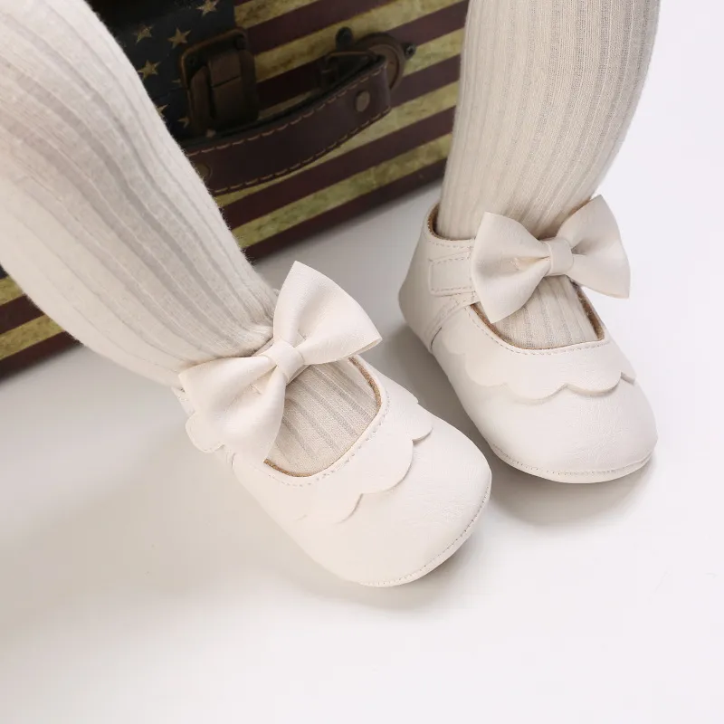 Scarpe per neonati con fiocco e suola morbida, per culla, per bambine, principesse, Littlesprouts_voghion.com