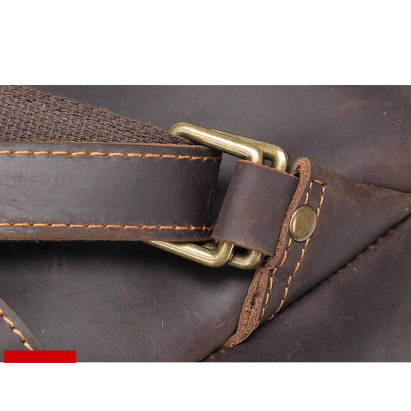 Leather Running Backpack, Large Capacity Cowhide Leather Travel Bag, Men's_voghion.com