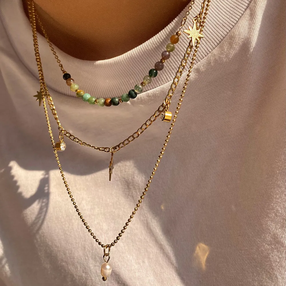 Anhänger Halsketten Vintage Star Pailletten Kristall Künstliche Perlenkette Für Frauen Boho Mode Goldfarbene Perlenkette_voghion.com