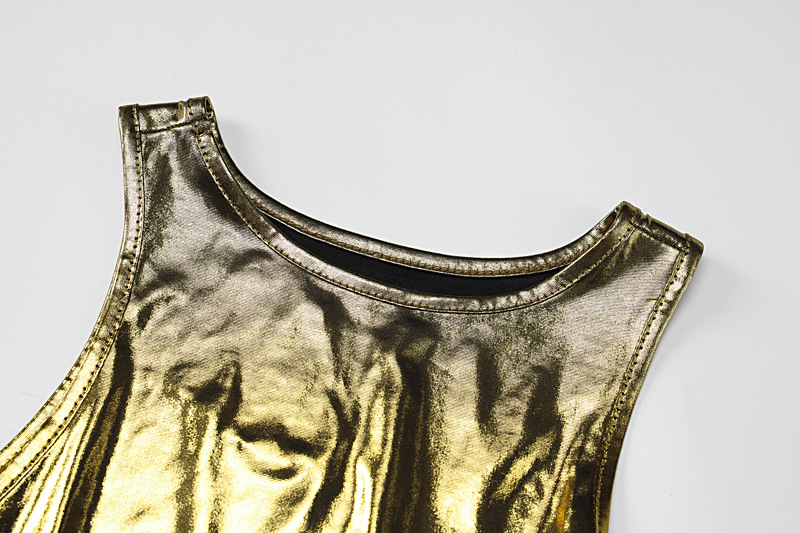Set mezza gonna da donna 2024 Primavera Nuova linea Canotta piccola con scollo tondo con lacci laterali vuoti Vestibilità slim_voghion.com