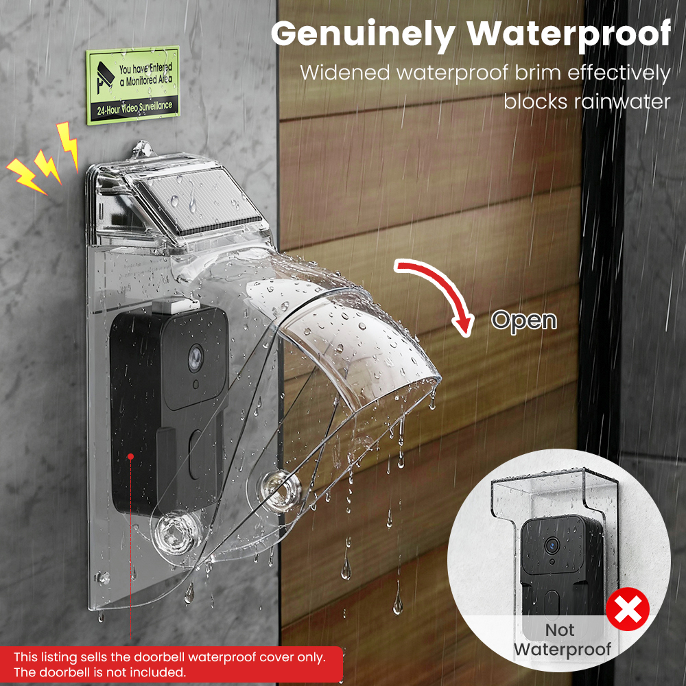 Doorbell Protective Cover Anti-theft Waterproof Shield For Doorbell_voghion.com