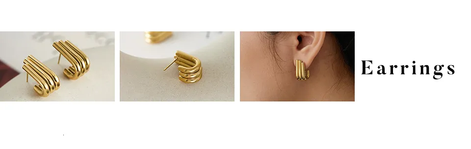 Pulsera minimalista de acero inoxidable chapado en oro macizo PVD de tres capas sin deslustre Perisbox_voghion.com