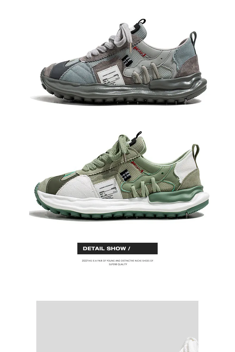 Men's Breathable Mesh Dad Shoes Comfortable Casual Sport Trainers_voghion.com