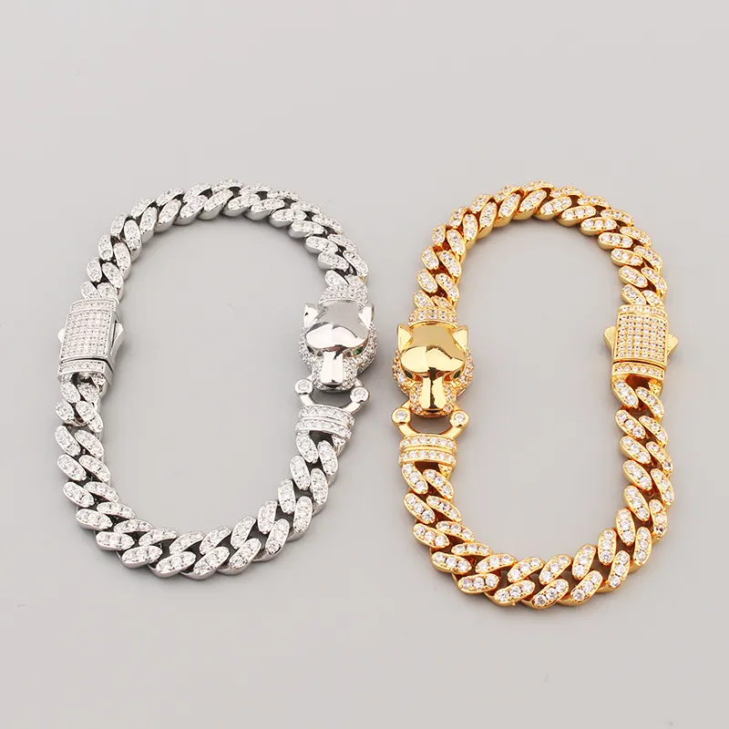 new wide gold sliver Leopard animals Bangle bracelets chain Love Designer for women men couple fashion designer Wedding_voghion.com