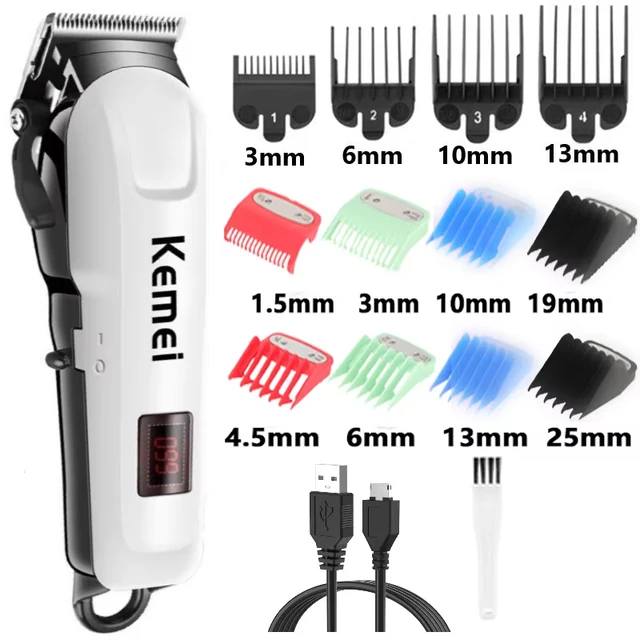 Elektrischer kabelloser Haartrimmer für Herren, professioneller Haarschneider, wiederaufladbar, Modell 809A_voghion.com
