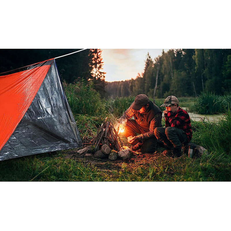 Portable Outdoor Cold And Moisture-proof, Warm Camping, Heat Reflection Bag, Emergency Aluminum Film Triangular Tent For_voghion.com