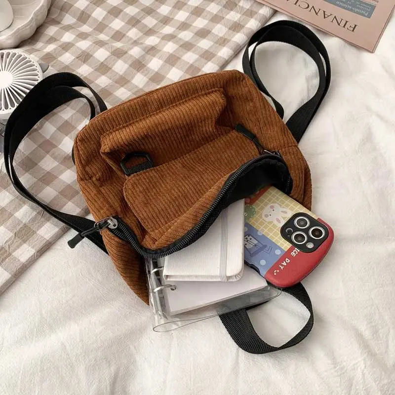 Minimalistischer Gestreifter Mini Rucksack Für Damen Und Schule_voghion.com