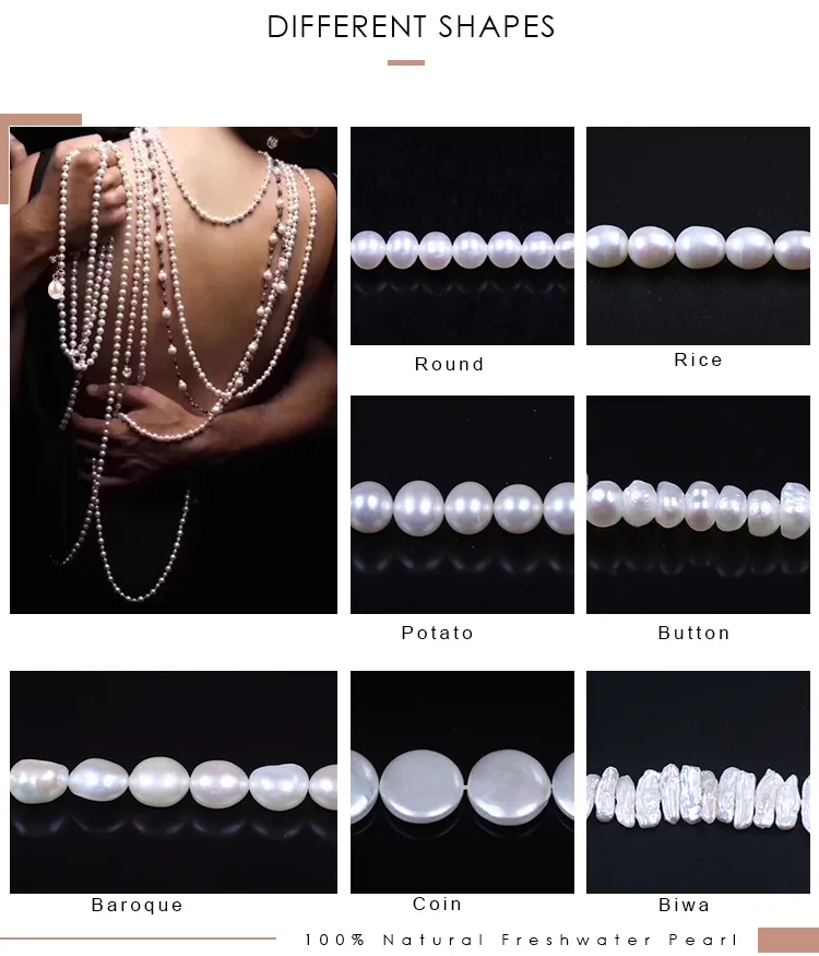 Chains 9-10mm Different Colors Edison Round Shape Freshwater Pearls Strand Wholesale_voghion.com