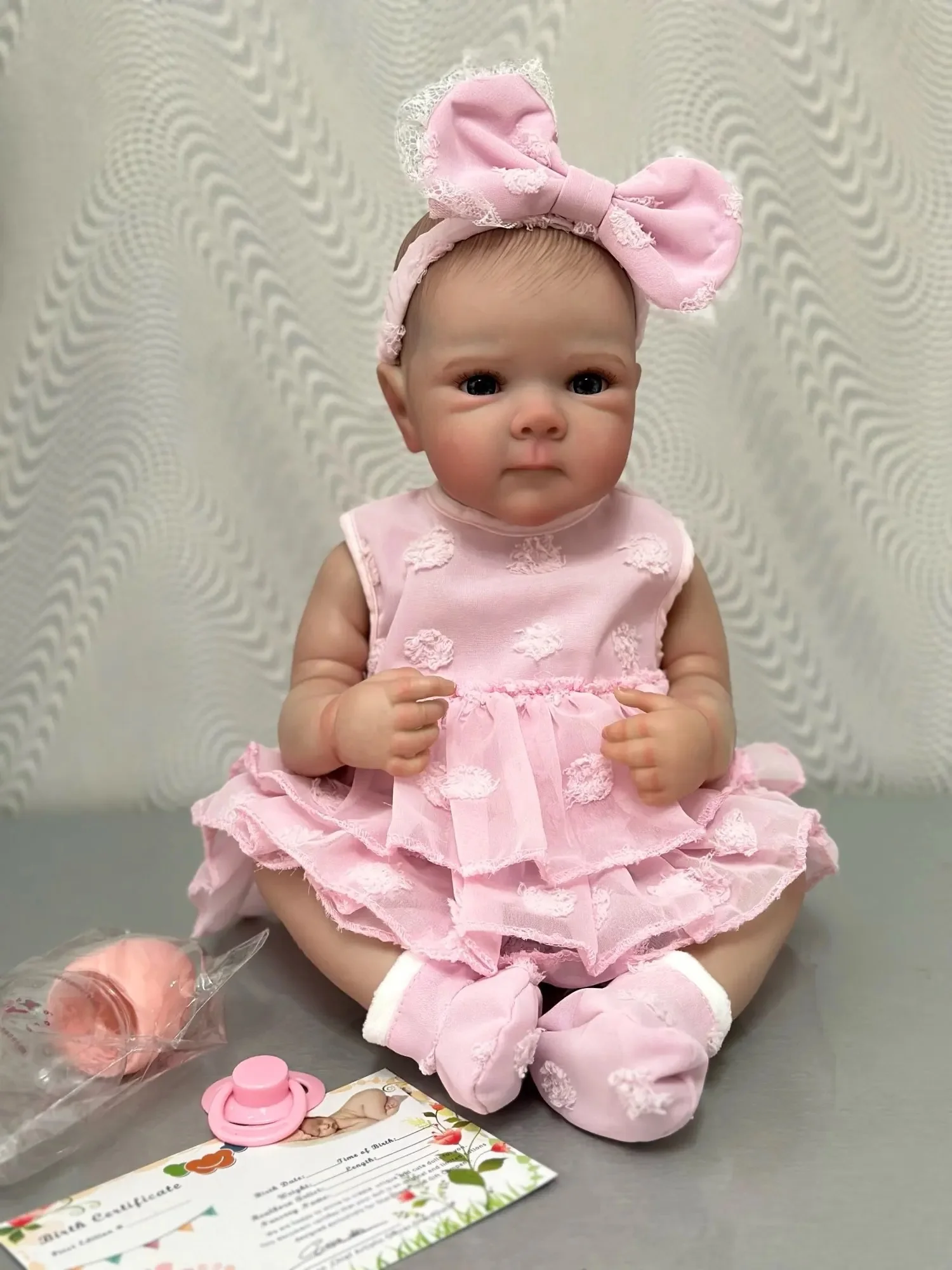 46cm 18palcová Bettie celotělová měkká vinylová holčička Reborn s namalovanými realistickými vlasy Hračky Bebe Reborn_voghion.com