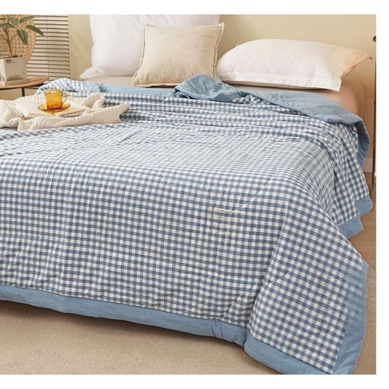 Couette lavable avec climatisation, couette en coton pour dortoir étudiant, couette double fine, couette d'été pour enfants_voghion.com