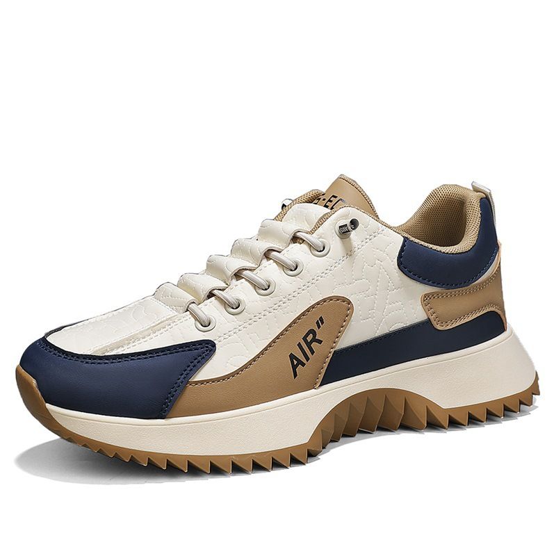 Atmungsaktive Sneakers Mode Dick gepolsterte Laufschuhe mit dicker Sohle Student Herrenschuhe_voghion.com