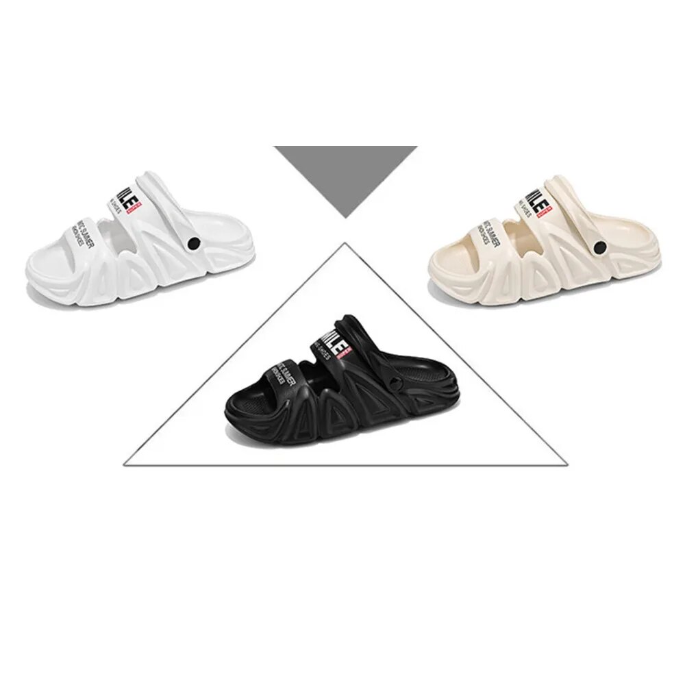 2024 Sommer Herren One Line Füße Stepping Outdoor Große Strandschuhe Live-Streaming Hausschuhe_voghion.com